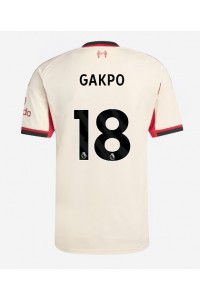 Liverpool Cody Gakpo #18 Jalkapallovaatteet Vieraspaita 2025-26 Lyhythihainen